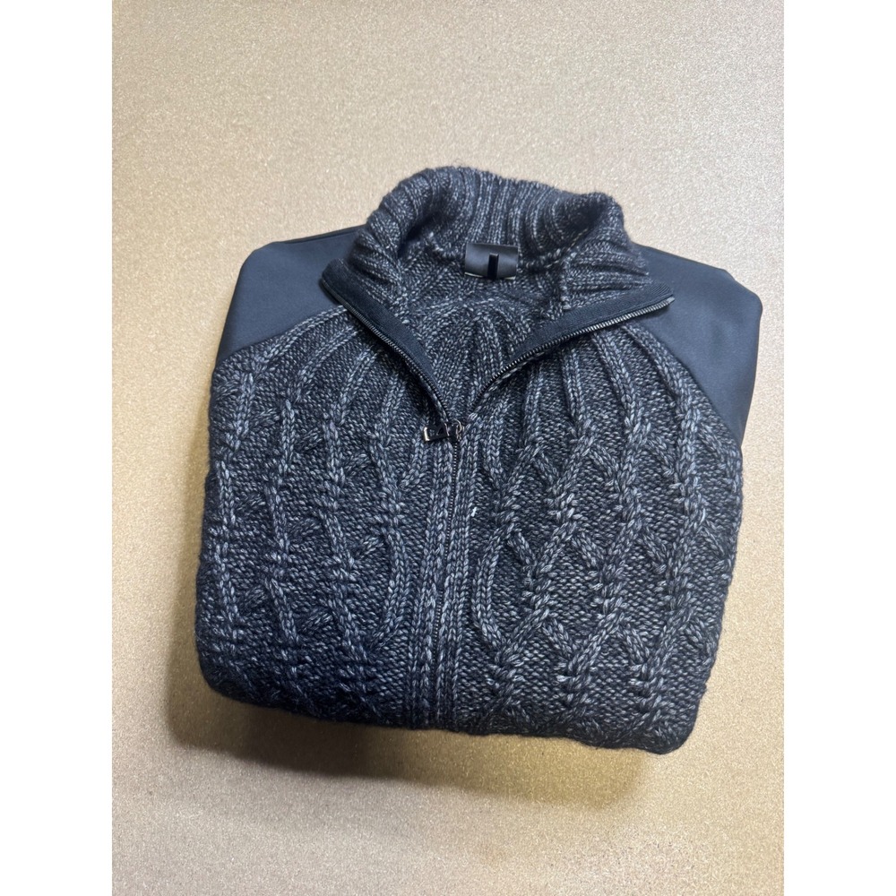 Bogner Fire + Ice Womens Cable‎ Knit Full Zip Sweater Gray Alpaca Wool Blend S 6